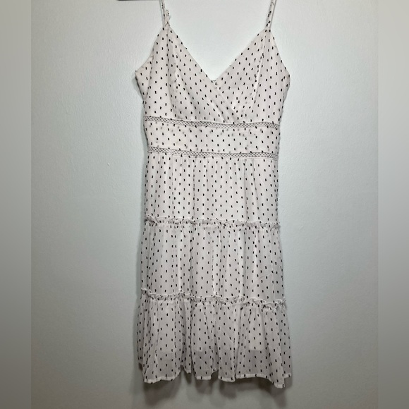 TRIXXI white with black dots medium dress - Picture 1 of 5